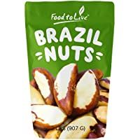 Los mejores  - Las nueces crudas de Brasil- 2 libras - enteras- sin cáscara- sin sal y naturales